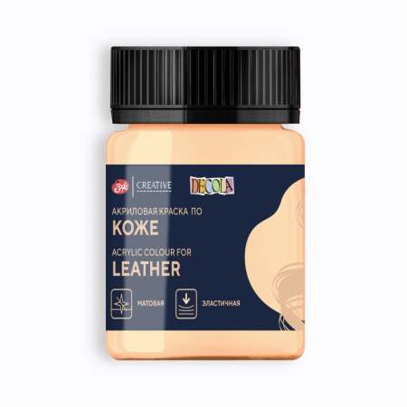Краска акриловая по коже для декоративного творчества цвет №235 Телесный 50 мл "Decola"