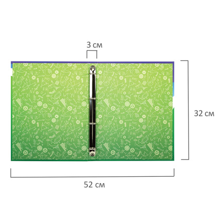Папка-портфолио школьника/дошкольника "ШКОЛЬНАЯ ИСТОРИЯ", 4 кольца, обложка твёрдая матовая, BRAUBERG, 115241 - Портфолио