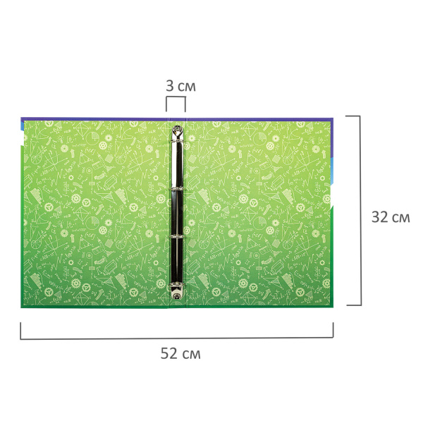 Папка-портфолио школьника/дошкольника "ШКОЛЬНАЯ ИСТОРИЯ", 4 кольца, обложка твёрдая матовая, BRAUBERG, 115241 - Портфолио
