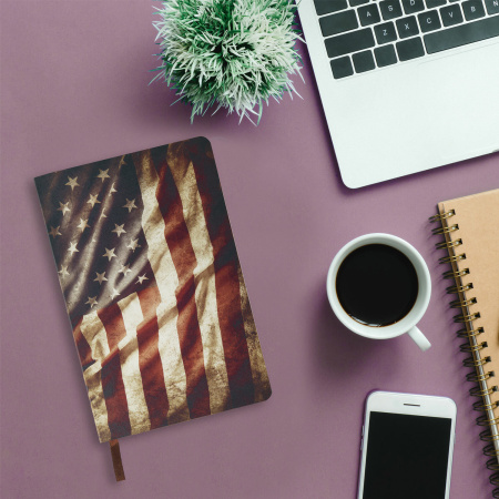 Ежедневник недатированный А5 (138х213 мм), BRAUBERG VISTA, под кожу, гибкий, 136 л., "Independence", 112006 - Ежедневники с покрытием "под кожу и ткань"