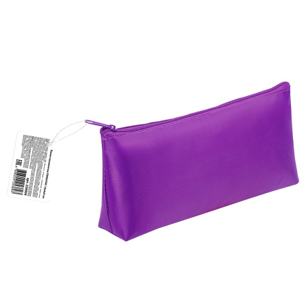 Пенал-косметичка ПИФАГОР на молнии, текстиль, фиолетовый, 19х4х9 см, 229003 - Пеналы мягкие