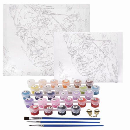 Картина по номерам 40х50 см, ОСТРОВ СОКРОВИЩ "Радужная женщина", на подрамнике, акрил, кисти - Картины по номерам