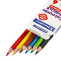 Карандаши цветные BRAUBERG PREMIUM, 6 цветов, трехгранные, грифель мягкий 3,3 мм, 181650 - Карандаши цветные