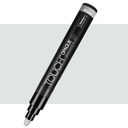 Маркер акриловый  TOUCH Opaque наконечник средний цвет серебряный