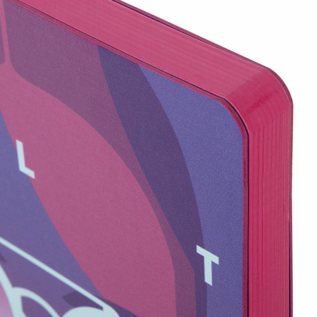 Ежедневник недатированный А5 (138х213 мм), BRAUBERG VISTA, под кожу, гибкий, 136 л., "Ultraviolet", 111988 - Ежедневники с покрытием "под кожу и ткань"