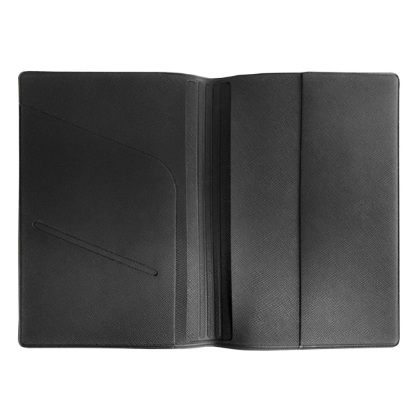 Обложка для паспорта с дополнительными карманами, экокожа, без тиснения, черная, STAFF, 238202 - Обложки для паспорта