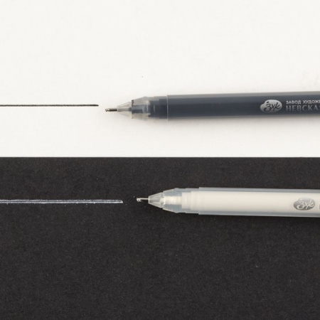 Набор ручек гелевых 0,5 мм "Сонет", 2 штуки (белая, черная) - Гелевые ручки