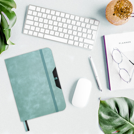 Блокнот А5 (162х218 мм), BRAUBERG "NOTE", под кожу софт-тач, с резинкой, 80 л., клетка, светло-серый, 113441 - Бизнес-блокноты и бизнес-тетради