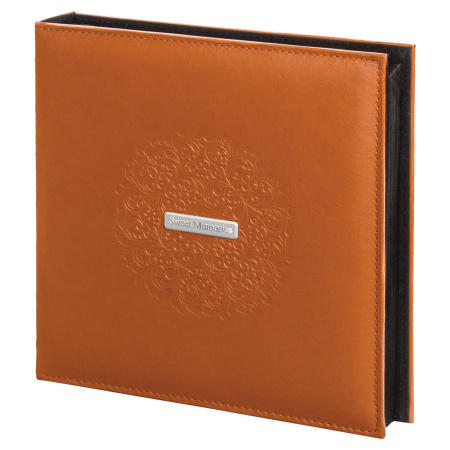 Фотоальбом BRAUBERG "Omega" на 500 фото 10х15 см, под гладкую кожу, коричневый, 391181 - Фотоальбомы