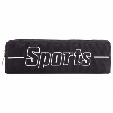 Пенал BRAUBERG, 1 отделение, полиэстер, "Sport", черный, 19х4х6 см, 270267 - Пеналы мягкие