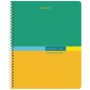 Тетрадь А5 120 л. BRAUBERG, гребень, клетка, глянцевая ламинация, "Color" (4 вида в спайке), 404447 - Тетради более 60 листов
