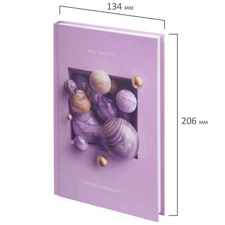 Блокнот А5 (134х206 мм), 80 л., твёрдый, клетка, STAFF, "Мрамор", 114415 - Блокноты в книжном переплете