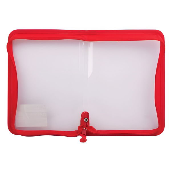 Папка на молнии пластиковая BRAUBERG, "Диагональ", А5, 235х165 мм, прозрачная, молния ассорти, 224053 - Папки пластиковые на молнии