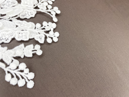 Дизайнерская бумага с односторонним тиснением лен, цвет какао, плотность 290 гр., размер 35*50 см - Дизайнерская бумага