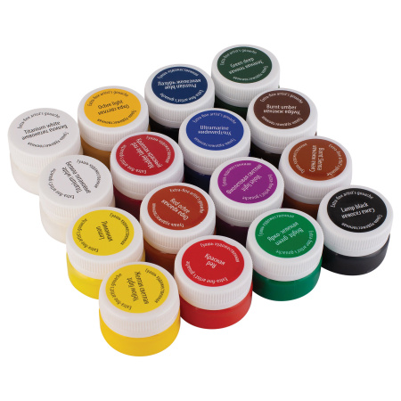 Набор гуашевых художественных красок Мастер-Класс 16 цветов по 20мл - Гуашь художественная в наборах