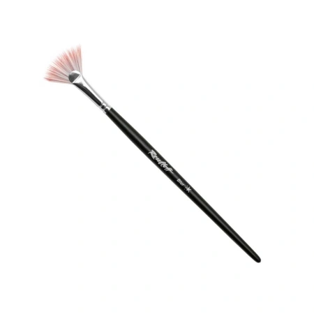 Кисть Roubloff белая и вишневая синтетика веерная с двойной выставкой ворса №5 серия Blur