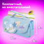Пенал мягкий ЮНЛАНДИЯ с ручкой, 2 отделения, полиэстер, "My Space", голубой, 21х9х6 см, 271578 - Пеналы мягкие
