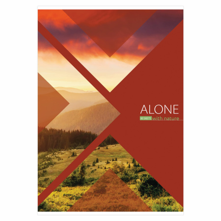 Тетрадь А4, 96 л., BRAUBERG, скоба, линия, обложка картон, "Природа", 404067 - Тетради формата А4