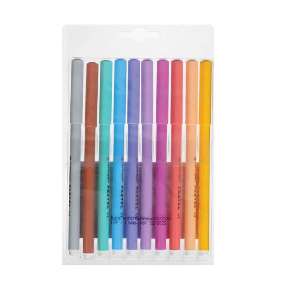 Фломастеры ПАСТЕЛЬНЫЕ 10 ЦВЕТОВ CENTROPEN "Colour World Pastel", смываемые, 7550/10TP, 7 7550 1087 - Фломастеры классические