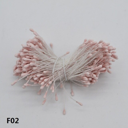 Двойные тычинки 1,5 мм, цвет нежно-розовый, 50 шт
