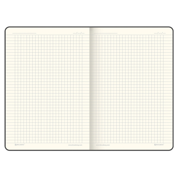 Блокнот А5 (148x218 мм), BRAUBERG "Metropolis Ultra", под кожу, 80 л., резинка, клетка, синий, 111017 - Бизнес-блокноты и бизнес-тетради