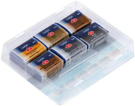 Набор художественных акварельных красок - Гризайль в пластиковом коррексе 6 шт х 2,5 мл «Ладога»