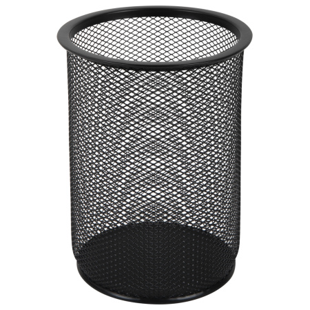 Подставка-органайзер BRAUBERG "Germanium", металлическая, круглое основание, 158х120 мм, черная, 231966 - Подставки канцелярские без наполнения