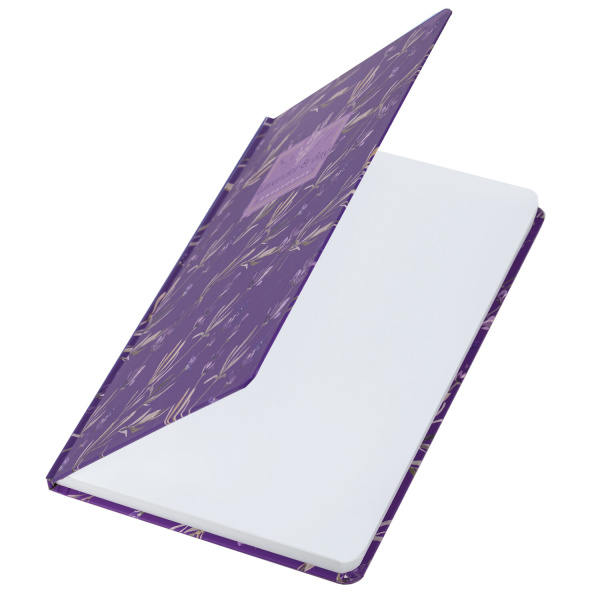 Ежедневник недатированный с резинкой А5 (145х203 мм), BRAUBERG, твердый, 128 л., "Лаванда", 114556 - Ежедневники с твердой обложкой