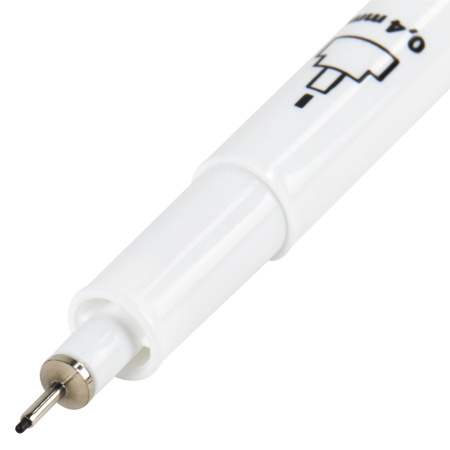 Капиллярные ручки линеры 9 шт., черные, 0,05-0,8 мм / Кисть S, BRAUBERG ART DEBUT, 143944 - Ручки капиллярные и линеры художественные