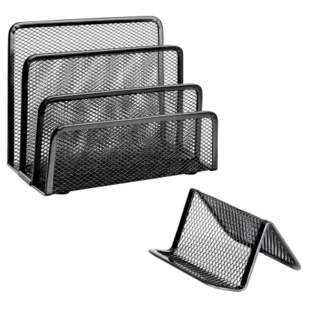 Настольный набор BRAUBERG "Germanium", 6 предметов, черный, металл, 237985 - Настольные наборы из металла