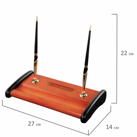 Набор настольный GALANT "Cayman" из дерева, 8 предметов, цвет "палисандр/чёрный", 238160 - Настольные наборы и аксессуары из дерева