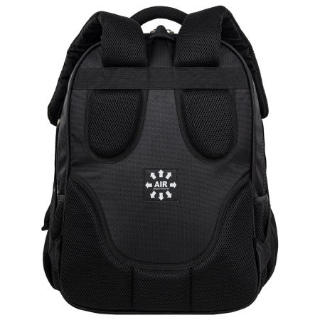 Рюкзак BRAUBERG "Flagman", размер 46х35х25 см, 35 л, ткань, черно-красный, 224454 - Рюкзаки с отделением для ноутбука