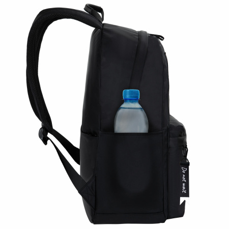 Рюкзак BRAUBERG FASHION CITY универсальный, карман-антивор, "Airplane", черный, 44х31х16 см, 271675 - Рюкзаки городские для старшеклассников и студентов