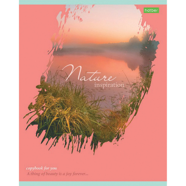 Тетрадь А5 80л. HATBER-ECO скоба, клетка, обложка картон, Nature, 1 шт, 80Т5C1 - Тетради более 60 листов