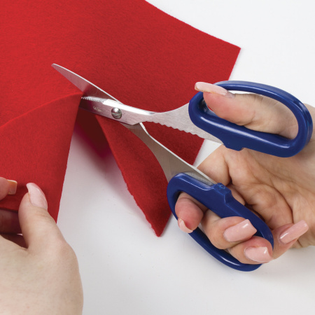 Ножницы для хобби и рукоделия ОСТРОВ СОКРОВИЩ 165 мм, 3-х сторонняя заточка, синие, 237106 - Ножницы для хобби и рукоделия