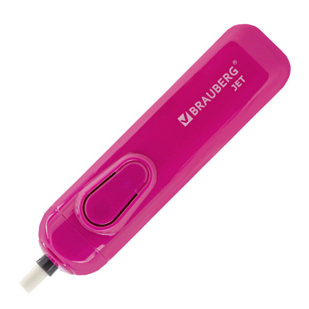 Ластик электрический BRAUBERG "JET", питание от 2 батареек ААА, 8 сменных ластиков, розовый, 229617 - Ластики электрические