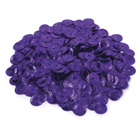 Пайетки для творчества "Рифленые", оттенки фиолетового, 10 мм, 30 грамм, ОСТРОВ СОКРОВИЩ, 661269 - Пайетки для творчества