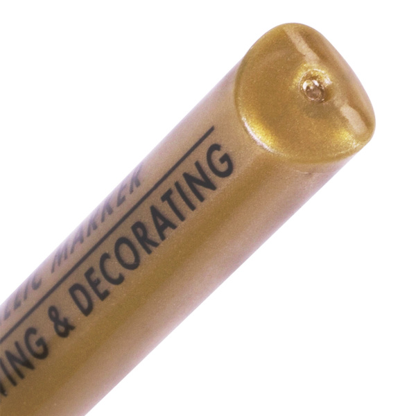 Маркер для декорирования и рисования ЗОЛОТИСТЫЙ BRAUBERG ART METALLIC, линия письма 1-3 мм, 152438 - Маркеры для хобби