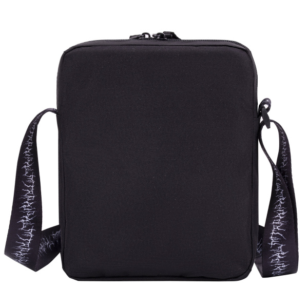 Сумка на плечо BRAUBERG COMPACT с карманом, черная с принтом, 23х17х5 см, 271686 - Сумки-мини на плечо