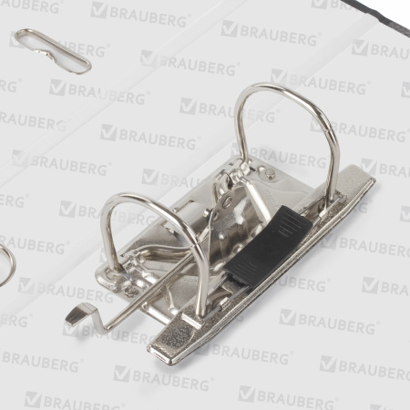 Папка-регистратор BRAUBERG, фактура стандарт, с мраморным покрытием, 50 мм, черный корешок, 220982 - Папки-регистраторы с арочным механизмом