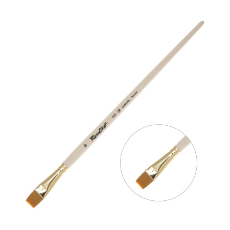 Кисть Roubloff рыжая жесткая синтетика плоская укороченная №16 серия 1322