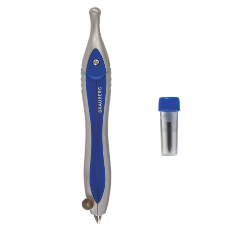 Готовальня BRAUBERG "Extra", 2 предмета (циркуль 125 мм, грифель), в пенале, 210684 - Циркули и готовальни