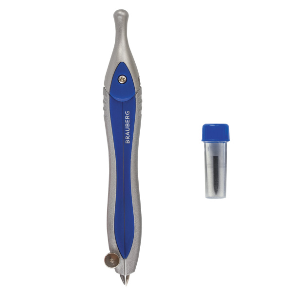 Готовальня BRAUBERG "Extra", 2 предмета (циркуль 125 мм, грифель), в пенале, 210684 - Циркули и готовальни