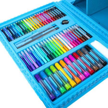 Набор ЮНОГО ХУДОЖНИКА "Тигренок" для рисования и творчества с мольбертом ПИФАГОР, 208 предметов, 664632 - Наборы юного художника