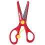 Ножницы ЮНЛАНДИЯ "КОМФОРТ", 140 мм, с усилителем, пластиковые накладки, европодвес, 236981 - Ножницы детские
