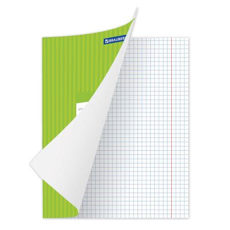 Тетрадь 18 л. BRAUBERG, клетка, обложка картон, ПОЛОСКИ ОДНОТОННЫЕ, 401856 - Тетради 12-24 листов