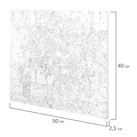 Картина по номерам 40х50 см, ОСТРОВ СОКРОВИЩ "Пионы", на подрамнике, акрил, кисти - Картины по номерам