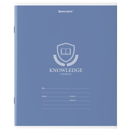 Тетрадь 18 л. BRAUBERG линия, обложка картон, "ОДНОТОННЫЙ С ЭМБЛЕМОЙ", 106483 - Тетради 12-24 листов