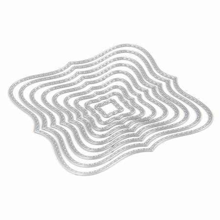 Ножи "Фигурные рамки" для Машинки для вырубки и тиснения ОС-5, 9 штук, 80х80 мм, ОСТРОВ СОКРОВИЩ, 663808, 861-019 - Машинки, ножи и маты для вырубки, клише для тиснения