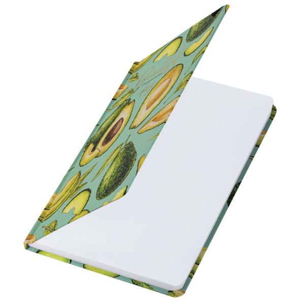 Ежедневник недатированный с резинкой А5 (145х203 мм), BRAUBERG, твердый, фольга, 128 л., "Avocado", 114563 - Ежедневники с твердой обложкой